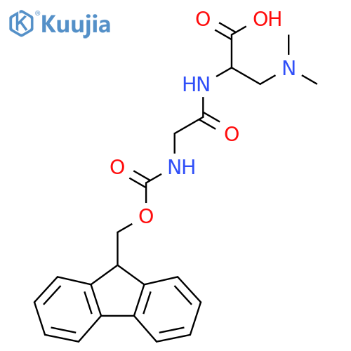 3-(dimethylamino)-2-2-({(9H-fluoren-9-yl)methoxycarbonyl}amino)acetamidopropanoic acid structure