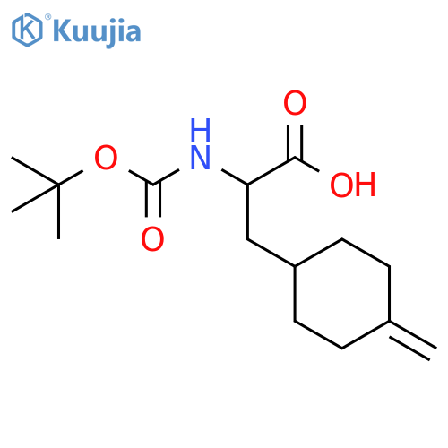2-{(tert-butoxy)carbonylamino}-3-(4-methylidenecyclohexyl)propanoic acid structure