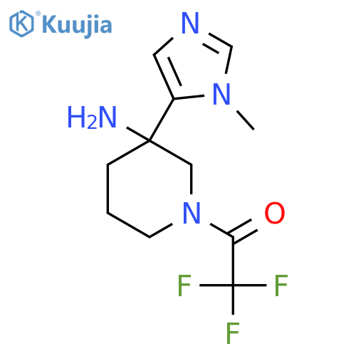1-3-amino-3-(1-methyl-1H-imidazol-5-yl)piperidin-1-yl-2,2,2-trifluoroethan-1-one structure