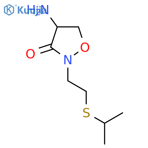 4-amino-2-2-(propan-2-ylsulfanyl)ethyl-1,2-oxazolidin-3-one structure