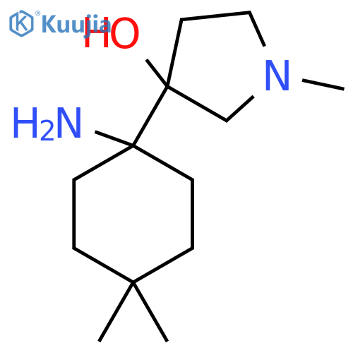 3-(1-amino-4,4-dimethylcyclohexyl)-1-methylpyrrolidin-3-ol structure