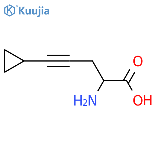 2-amino-5-cyclopropylpent-4-ynoic acid structure
