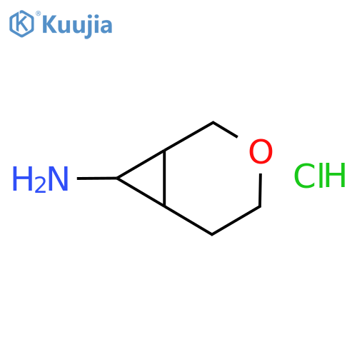 3-oxabicyclo4.1.0heptan-7-amine hydrochloride structure
