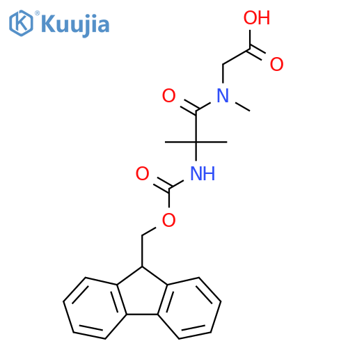 2-[2-({[(9H-fluoren-9-yl)methoxy]carbonyl}amino)-N,2-dimethylpropanamido]acetic acid structure