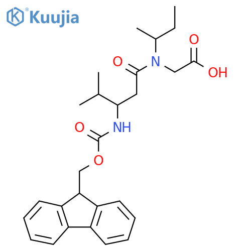 2-N-(butan-2-yl)-3-({(9H-fluoren-9-yl)methoxycarbonyl}amino)-4-methylpentanamidoacetic acid structure