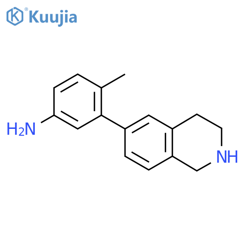 4-methyl-3-(1,2,3,4-tetrahydroisoquinolin-6-yl)aniline structure