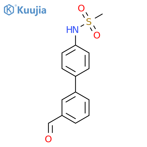 N-4-(3-formylphenyl)phenylmethanesulfonamide structure