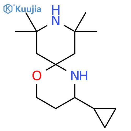 4-cyclopropyl-8,8,10,10-tetramethyl-1-oxa-5,9-diazaspiro5.5undecane structure