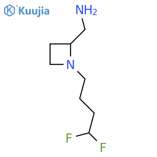 1-(4,4-difluorobutyl)azetidin-2-ylmethanamine structure