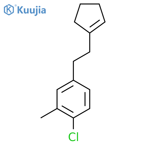 1-chloro-4-2-(cyclopent-1-en-1-yl)ethyl-2-methylbenzene structure