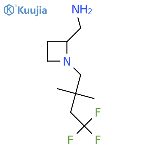 1-(4,4,4-trifluoro-2,2-dimethylbutyl)azetidin-2-ylmethanamine structure