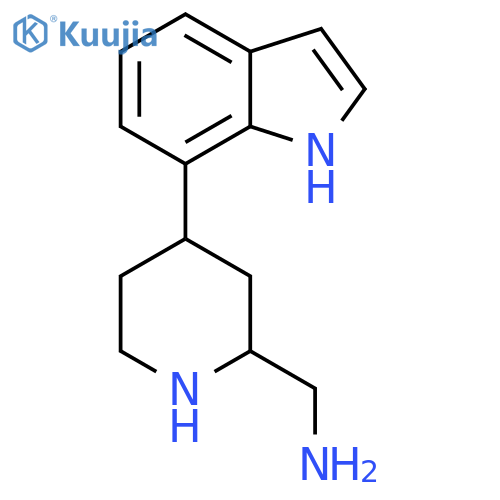 4-(1H-indol-7-yl)piperidin-2-ylmethanamine structure