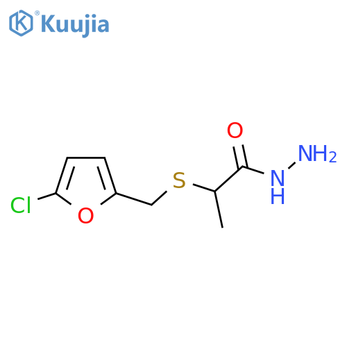 2-{(5-chlorofuran-2-yl)methylsulfanyl}propanehydrazide structure
