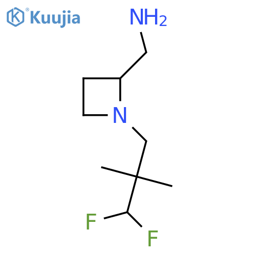 1-(3,3-difluoro-2,2-dimethylpropyl)azetidin-2-ylmethanamine structure