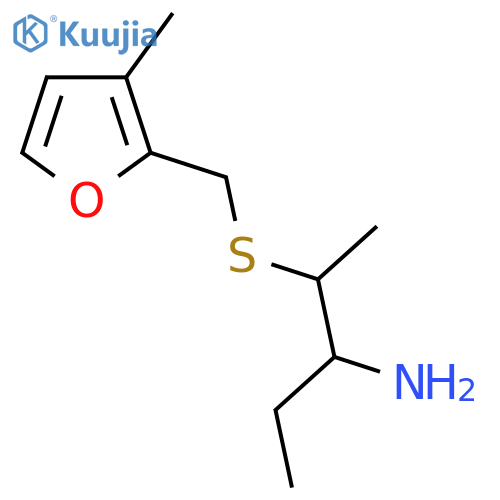 2-{(3-methylfuran-2-yl)methylsulfanyl}pentan-3-amine structure