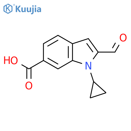 1-cyclopropyl-2-formyl-1H-indole-6-carboxylic acid structure