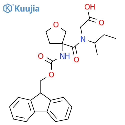2-N-(butan-2-yl)-1-3-({(9H-fluoren-9-yl)methoxycarbonyl}amino)oxolan-3-ylformamidoacetic acid structure