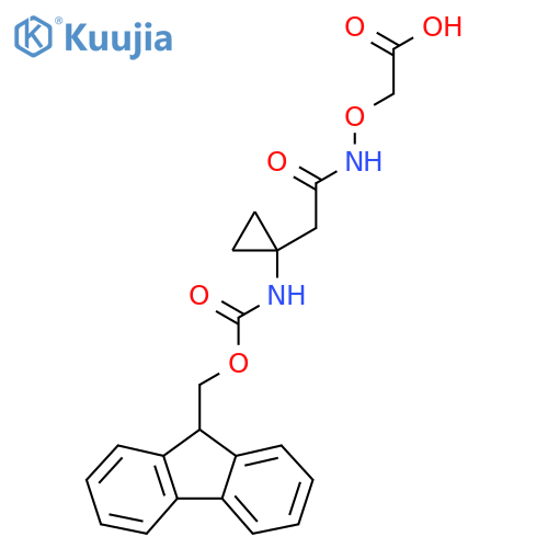 2-({2-1-({(9H-fluoren-9-yl)methoxycarbonyl}amino)cyclopropylacetamido}oxy)acetic acid structure