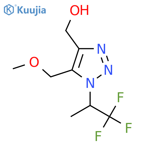 5-(methoxymethyl)-1-(1,1,1-trifluoropropan-2-yl)-1H-1,2,3-triazol-4-ylmethanol structure