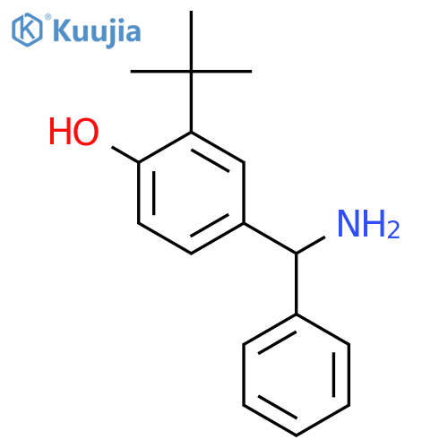 4-amino(phenyl)methyl-2-tert-butylphenol structure