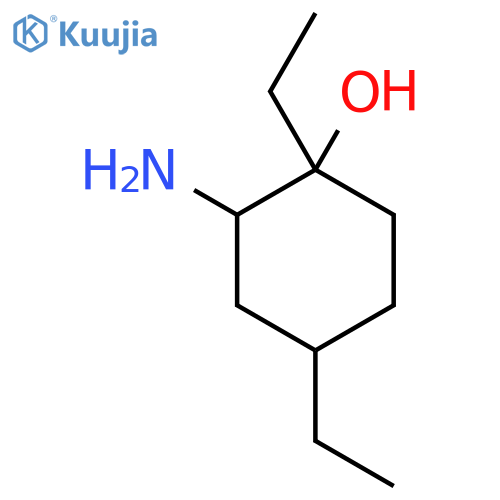 2-amino-1,4-diethylcyclohexan-1-ol structure