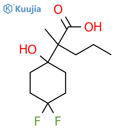 2-(4,4-Difluoro-1-hydroxycyclohexyl)-2-methylpentanoic acid structure