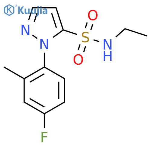 N-ethyl-1-(4-fluoro-2-methylphenyl)-1H-pyrazole-5-sulfonamide structure