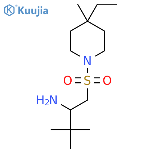 1-(4-ethyl-4-methylpiperidin-1-yl)sulfonyl-3,3-dimethylbutan-2-amine structure