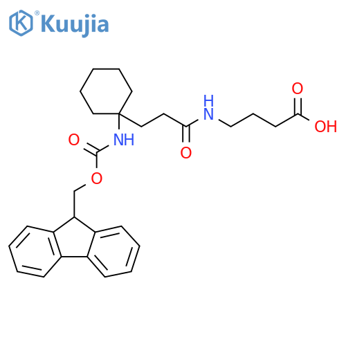 4-{3-1-({(9H-fluoren-9-yl)methoxycarbonyl}amino)cyclohexylpropanamido}butanoic acid structure