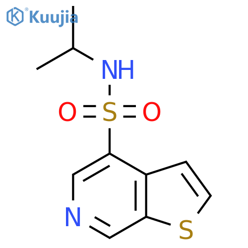N-(propan-2-yl)thieno2,3-cpyridine-4-sulfonamide structure