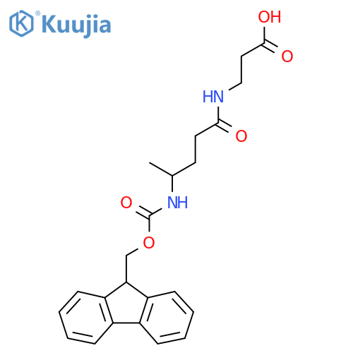 3-4-({(9H-fluoren-9-yl)methoxycarbonyl}amino)pentanamidopropanoic acid structure