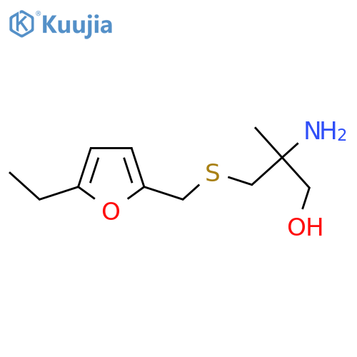 2-amino-3-{(5-ethylfuran-2-yl)methylsulfanyl}-2-methylpropan-1-ol structure