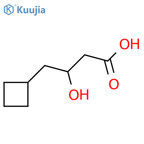 4-cyclobutyl-3-hydroxybutanoic acid structure