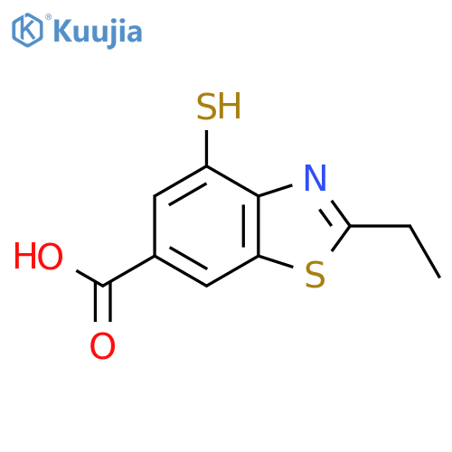 2-ethyl-4-sulfanyl-1,3-benzothiazole-6-carboxylic acid structure