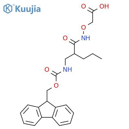 2-({2-({(9H-fluoren-9-yl)methoxycarbonyl}amino)methylpentanamido}oxy)acetic acid structure