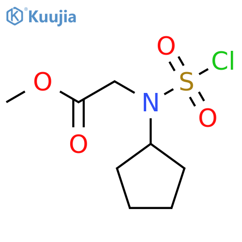 methyl 2-(chlorosulfonyl)(cyclopentyl)aminoacetate structure