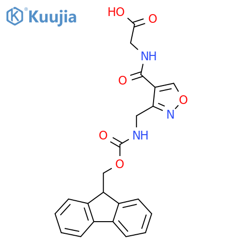 2-({3-({(9H-fluoren-9-yl)methoxycarbonyl}amino)methyl-1,2-oxazol-4-yl}formamido)acetic acid structure
