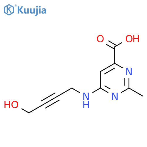 6-(4-hydroxybut-2-yn-1-yl)amino-2-methylpyrimidine-4-carboxylic acid structure