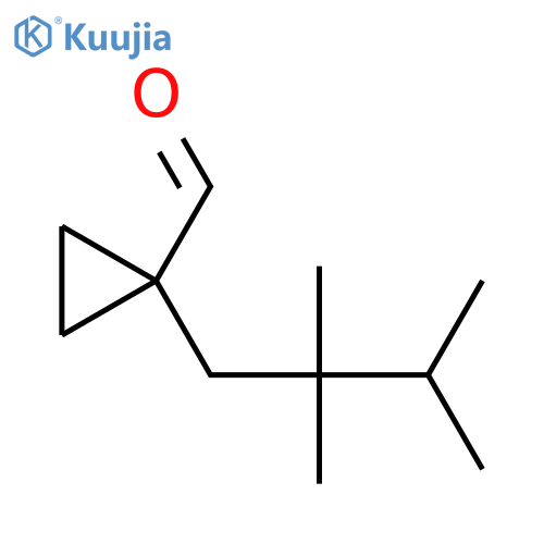 1-(2,2,3-trimethylbutyl)cyclopropane-1-carbaldehyde structure
