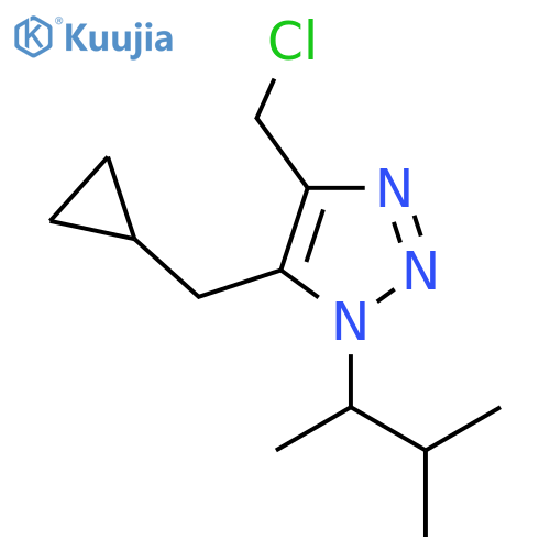 4-(chloromethyl)-5-(cyclopropylmethyl)-1-(3-methylbutan-2-yl)-1H-1,2,3-triazole structure