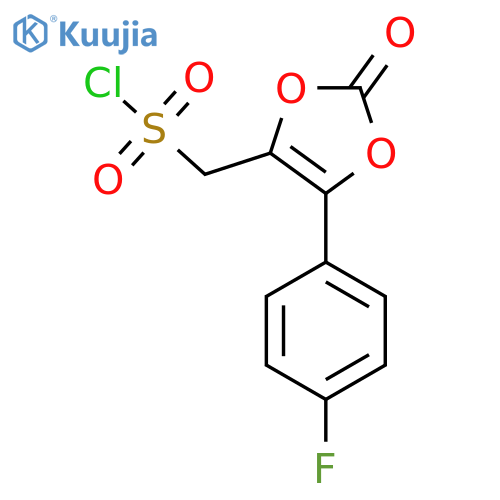 5-(4-fluorophenyl)-2-oxo-2H-1,3-dioxol-4-ylmethanesulfonyl chloride structure