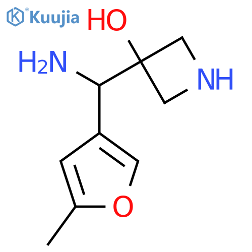 3-amino(5-methylfuran-3-yl)methylazetidin-3-ol structure