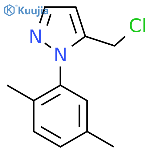 5-(chloromethyl)-1-(2,5-dimethylphenyl)-1H-pyrazole structure