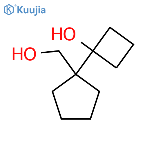 1-1-(hydroxymethyl)cyclopentylcyclobutan-1-ol structure