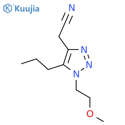 2-1-(2-methoxyethyl)-5-propyl-1H-1,2,3-triazol-4-ylacetonitrile structure