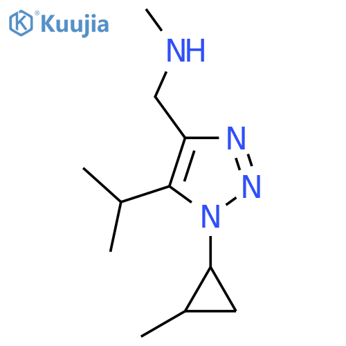 methyl({1-(2-methylcyclopropyl)-5-(propan-2-yl)-1H-1,2,3-triazol-4-ylmethyl})amine structure