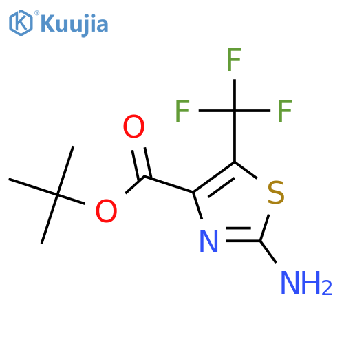 tert-butyl 2-amino-5-(trifluoromethyl)-1,3-thiazole-4-carboxylate structure