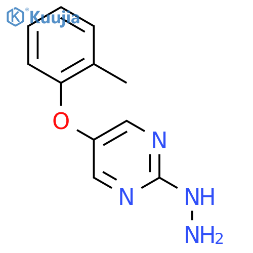 2-hydrazinyl-5-(2-methylphenoxy)pyrimidine structure
