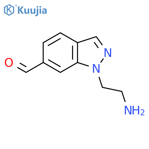 1-(2-aminoethyl)-1H-indazole-6-carbaldehyde structure