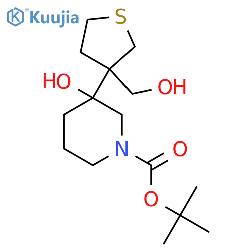 tert-butyl 3-hydroxy-3-3-(hydroxymethyl)thiolan-3-ylpiperidine-1-carboxylate structure